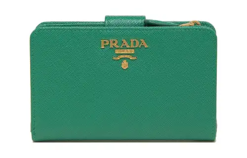 PRADA Saffiano Leather Wallet Women's Mango