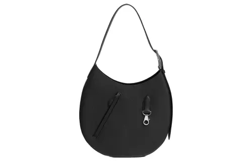 HERMES Arcon Togo & Swift Calfskin Crescent Bag, Handbag, Shoulder Bag Women's Black