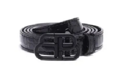 Balenciaga Thin Decoration Leather Belts Women's Black