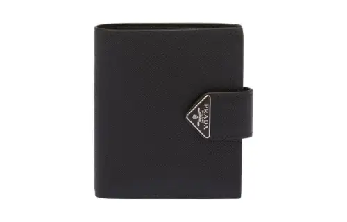PRADA Saffiano Leather Wallet Men's Black