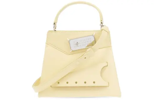 Maison Margiela Grain Calfskin With Smooth Calfskin Shoulder Bag, Crossbody Bag, Handbag Small Women's Yellow