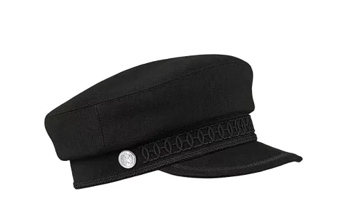 HERMES Linen Berets Unisex Black