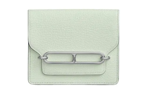 HERMES Roulis Mysore Goat Skin Pig Nose Fanny Pack Wallet Women's 0S Vert Fizz Bubble Green