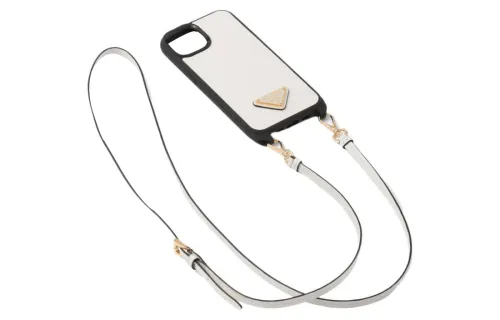 PRADA Saffiano Leather Bag Accessory Women's White