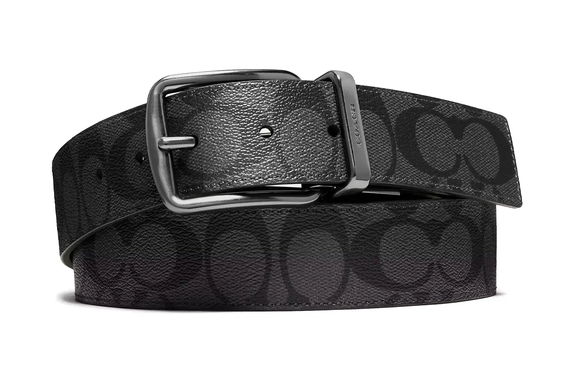 COACH Double-Sided Pin Buckle Belt Men's Black