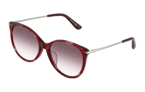 Bottega Veneta Acetate Metal Cat Eye Sunglasses Women's Red