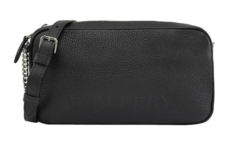 Burberry Calfskin Shoulder Bag Women's Black