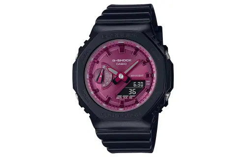CASIO Women's Liquid Crystal/Analog Dual Display Series Red Watch