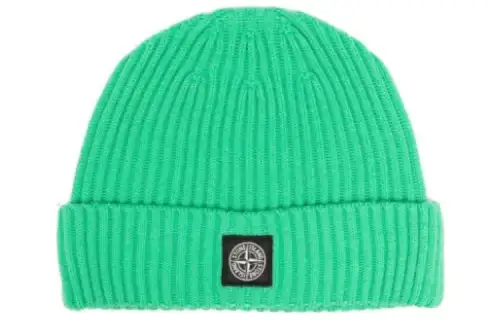 STONE ISLAND Logo patch Wool Beanie