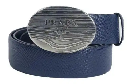 Prada textured-buckle belt