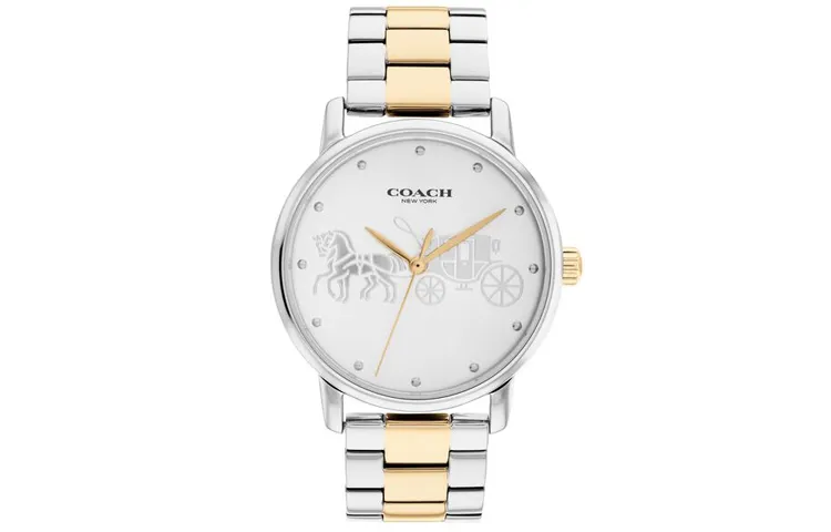 COACH Wrist Watches Quartz Movement Stainless Steel Strap 36mm Silver Dial Women's Watch