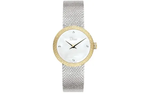 DIOR LA D DE DIOR Wrist Watches Quartz Movement Stainless Steel Watchband 25mm White Dial Men's Watches 30m Waterproof