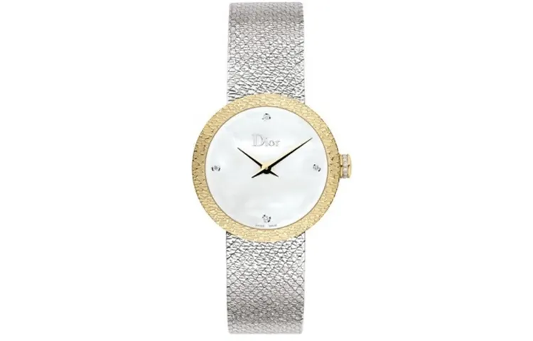 DIOR LA D DE DIOR Wrist Watches Quartz Movement Stainless Steel Watchband 25mm White Dial Men's Watches 30m Waterproof