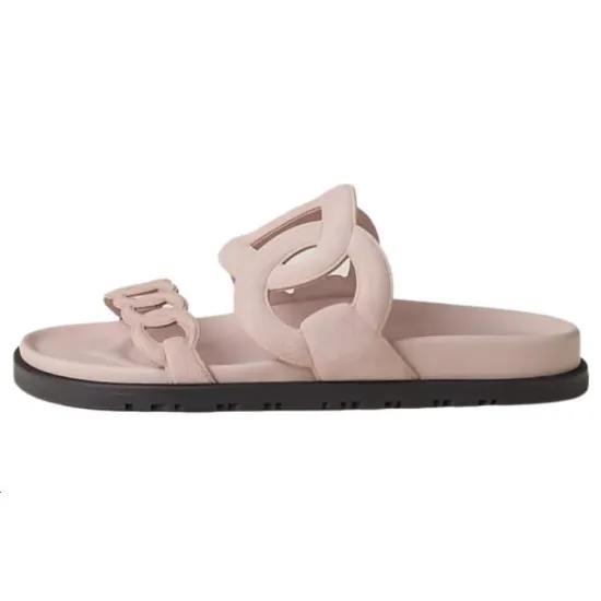 HERMES Extra Slide Slippers Women's Pink