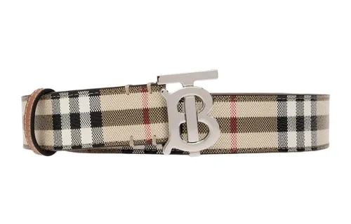 Burberry Polyurethane, Polyester, Cotton, Acrylic Belts Women's Sandy Beige Width 3cm