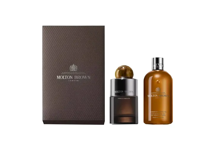 Molton Brown Tobacco Pure Fragrance Light Perfumes Gift Set Long Lasting Fragrance Shower Gel 300ml+Perfume 100ml