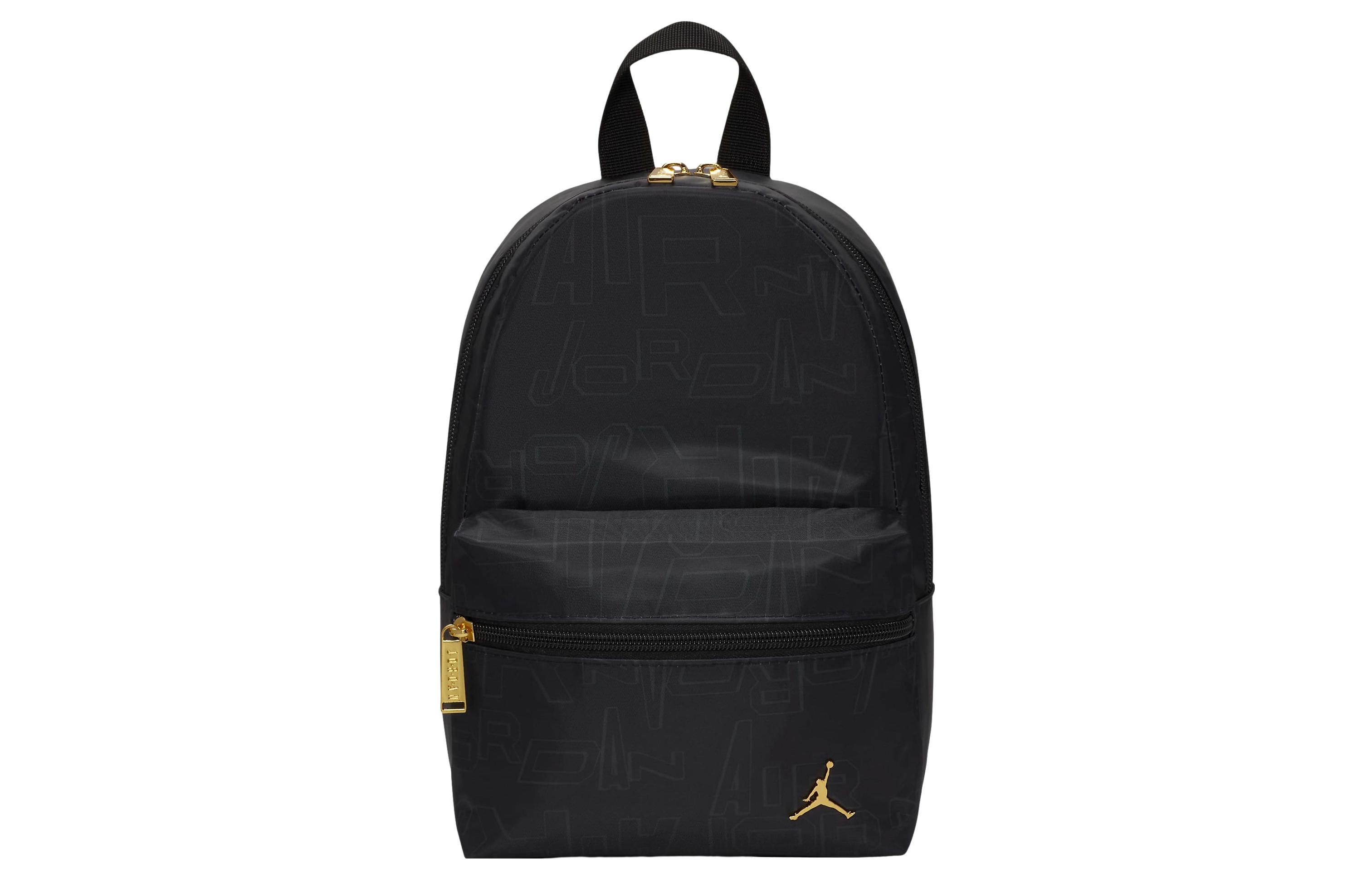 Jordan Two Way Zip Closure Nylon Backpack Mini Unisex Black
