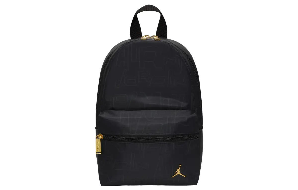 Jordan Two Way Zip Closure Nylon Backpack Mini Unisex Black