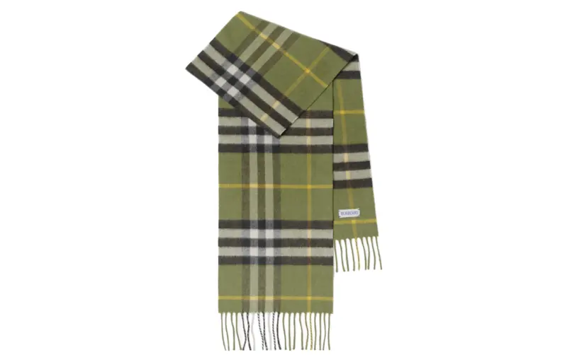 Burberry Check-print Fringed Cashmere Scarf