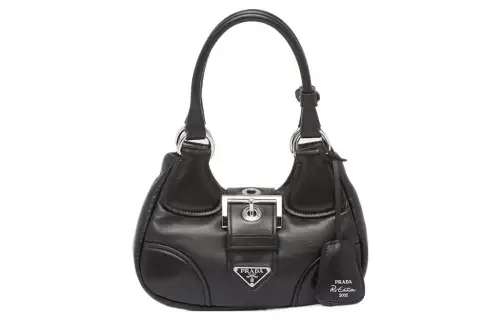 PRADA Moon Padded Nappa Leather Bag Black