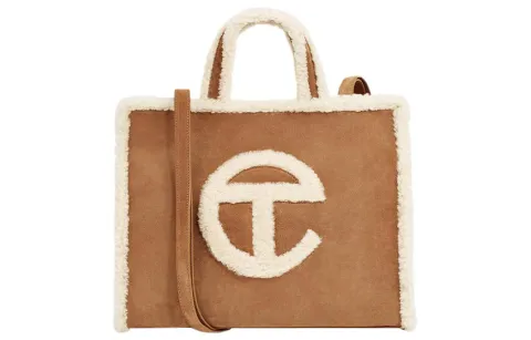 UGG Shearling Tote Bag, Shopping Bag, One Shoulder Handbag, Crossbody Bag Medium Women's Chestnut