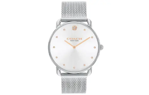 COACH Wrist Watches Quartz Movement Stainless Steel Strap 36mm White Dial Women's Watch 30M Waterproof