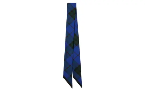 Burberry Mulberry Silk Scarves Unisex Blue