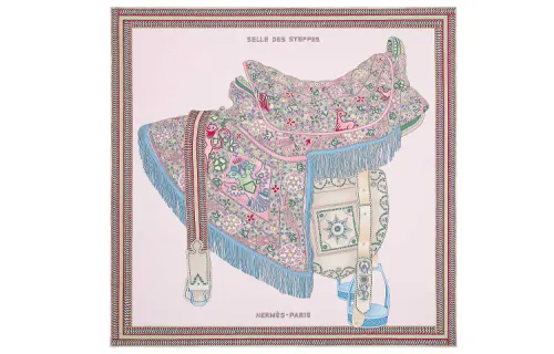 HERMES Scarves Women's Light Pink
