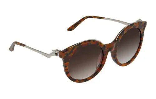 CARTIER Acetate Cat Eye Sunglasses Unisex Tortoiseshell