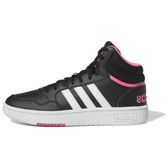 Adidas Neo Hoops 3.0 Mid Core Black Cloud White Pink Fusion Women's