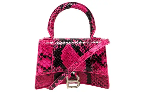Balenciaga Hourglass Calfskin Hourglass Bag, Shoulder Bag, Crossbody Bag, Handbag Mini Women's Pink