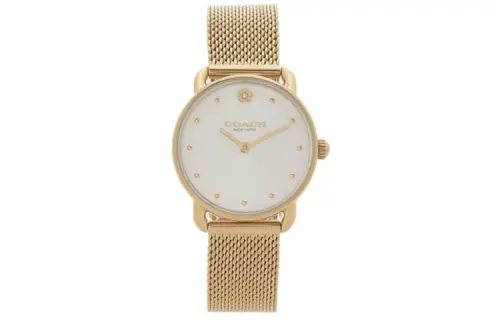 COACH Elliot Wrist Watches Quartz Movement Stainless Steel Strap 28mm White Dial Women's Watch