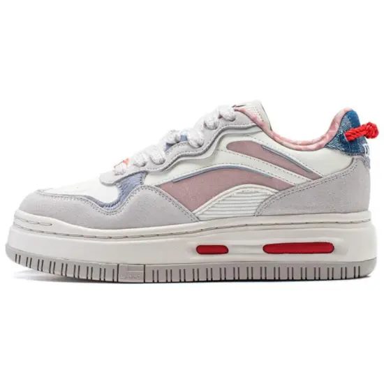 LiNing Future C1 Slip Resistant Cushioning Wear Resistant Support Low Top Skateboard Shoes Women's Gray