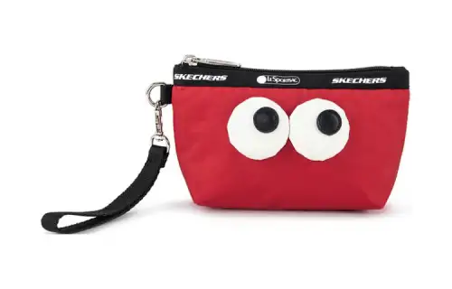 Skechers LeSportsac LePoesi, Collaboration Compact And Portable Fabric Big Eyed Bag Cute Clutch Coin Purse Mini Unisex