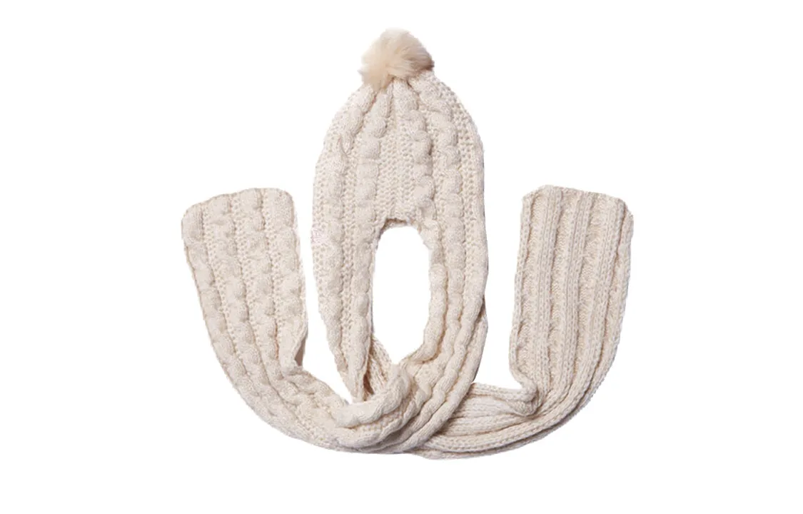 New Era Acrylic, Polyamide, Sheep Wool Beanies Unisex Ecru