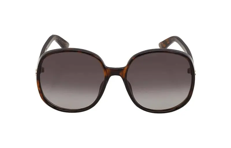 DIOR Plastic Round Sunglasses Women's Brown