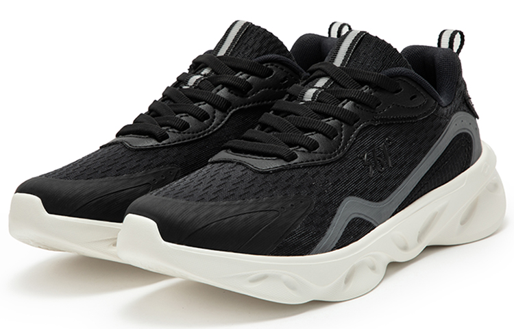 361° Light Feather Cushioning, Slip Resistant, And Abrasion Resistant Low Top Running Shoes Women’s Black Gray