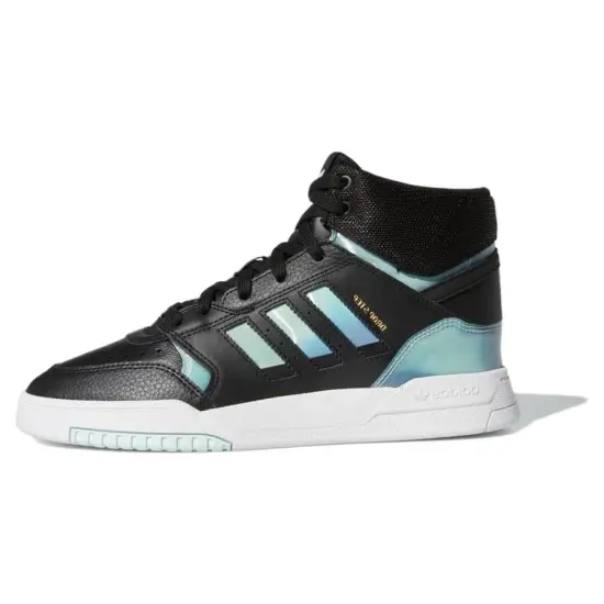 Adidas Originals Drop Step Skateboarding Shoes Women's High-top Black/Blue