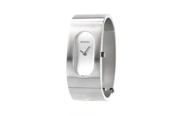 GUCCI Wrist Watches Quartz Movement Stainless Steel Strap Silver Dial Women's Watch Water Resistant For Everyday Use