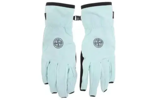 STONE ISLAND Knit Gloves Men's Blue