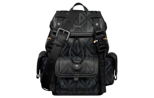 DIOR Hit The Road Cow Leather With Canvas Shoulder Bag, Crossbody Bag Mini Men's Black