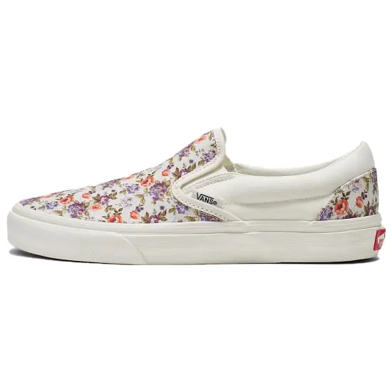 Vans Slip-on Skateboarding Shoes Unisex Low-top White/purple