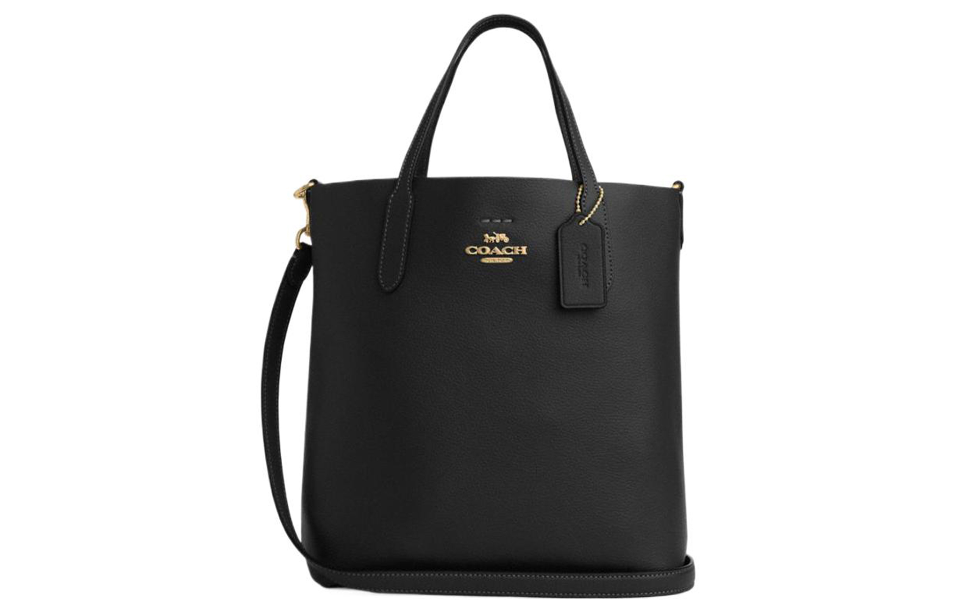 COACH Thea Cow Leather Tote Bag, Shopping Bag, Shoulder Bag, Crossbody Bag, Handbag Medium Women's Black
