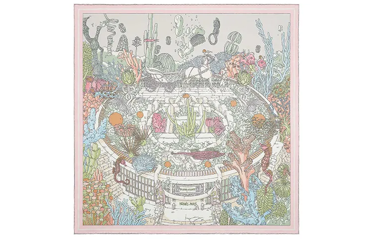 HERMES Ex Libris Atlantis Scarves Women's