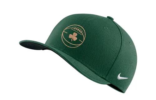 Nike NBA Swoosh Flex Boston Celtics City Edition Polyester Spandex Peaked Cap Unisex Couple Style Green