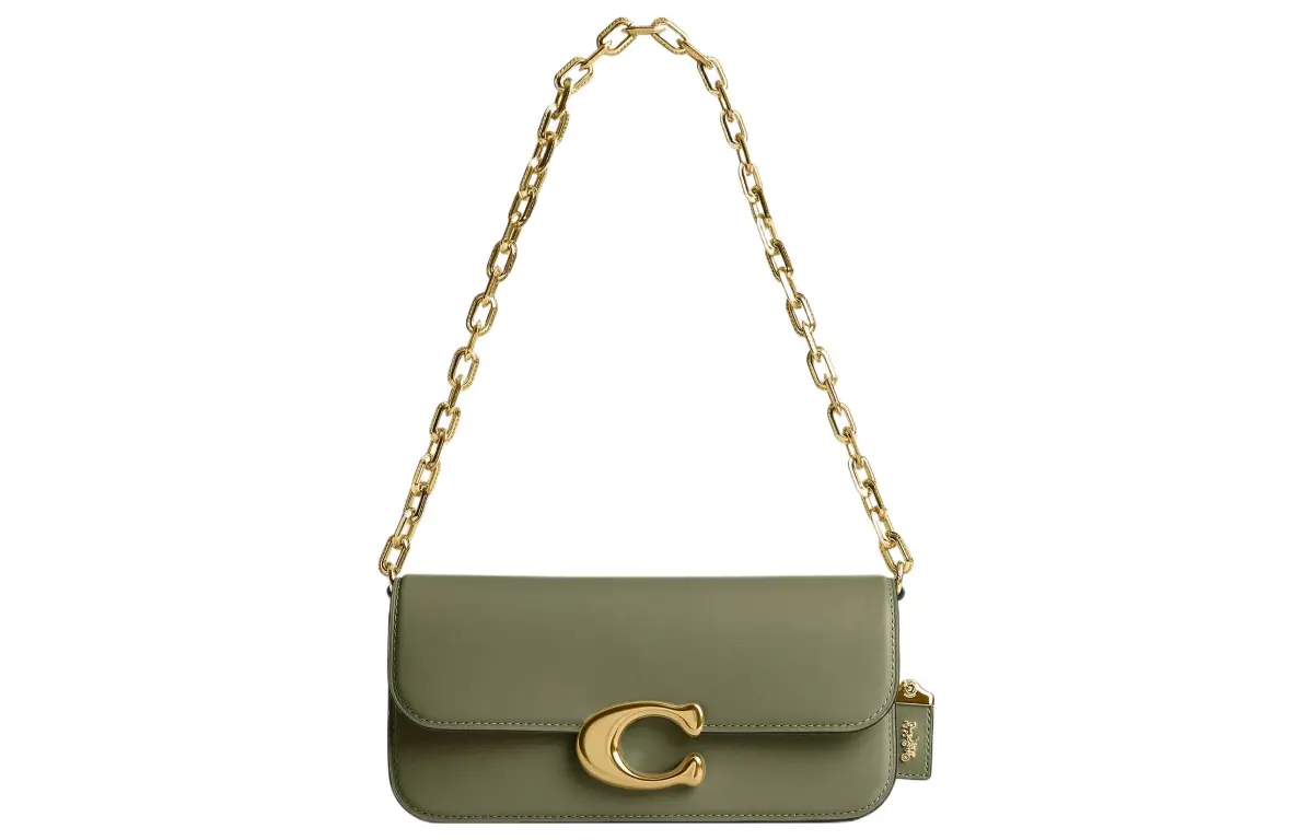 COACH IDOL Calfskin Portable Crossbody Bag, Shoulder Bag Medium Women's Moss