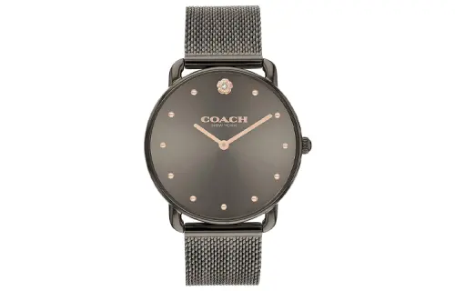 COACH Ellio Collection Wrist Watch Quartz Movement Stainless Steel Strap 36mm Gray Dial Women's Watch 14504210