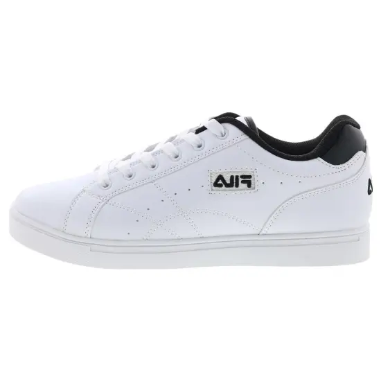 FILA Durable Breathable Low-Top Skateboard Shoes Men's White Black