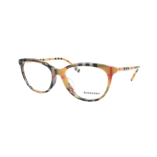 Burberry check-pattern round-frame glasses