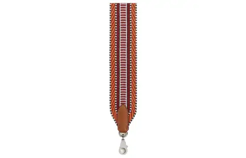 HERMES Cavale Canvas With Swift Calfskin Bag Straps Women's Aluminum Orange & Rose & Gold